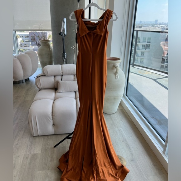 Copper Brown Maxi Gown - Picture 3 of 4